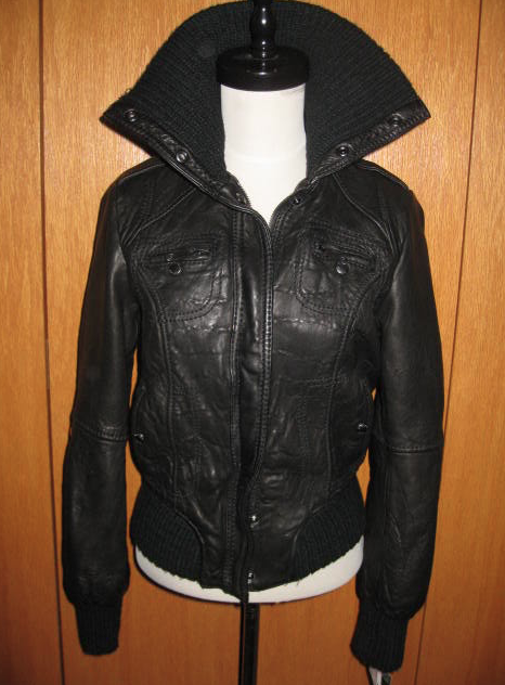 Michael kors deals leather bomber