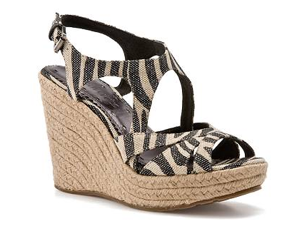 Zebra Wedge Sandals