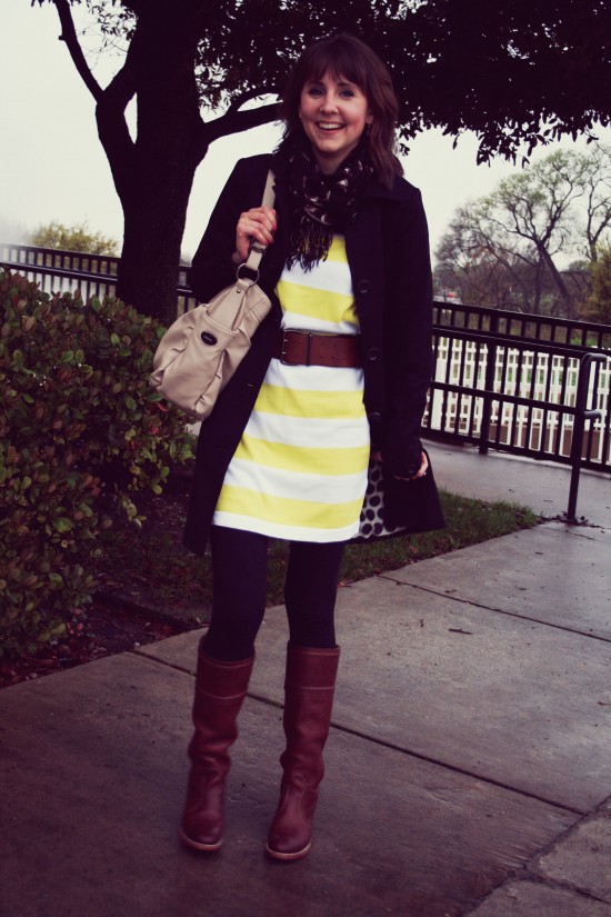 Yellow stripe dress