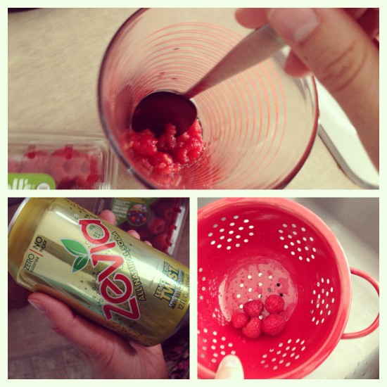 Zevia Soda with Raspberries